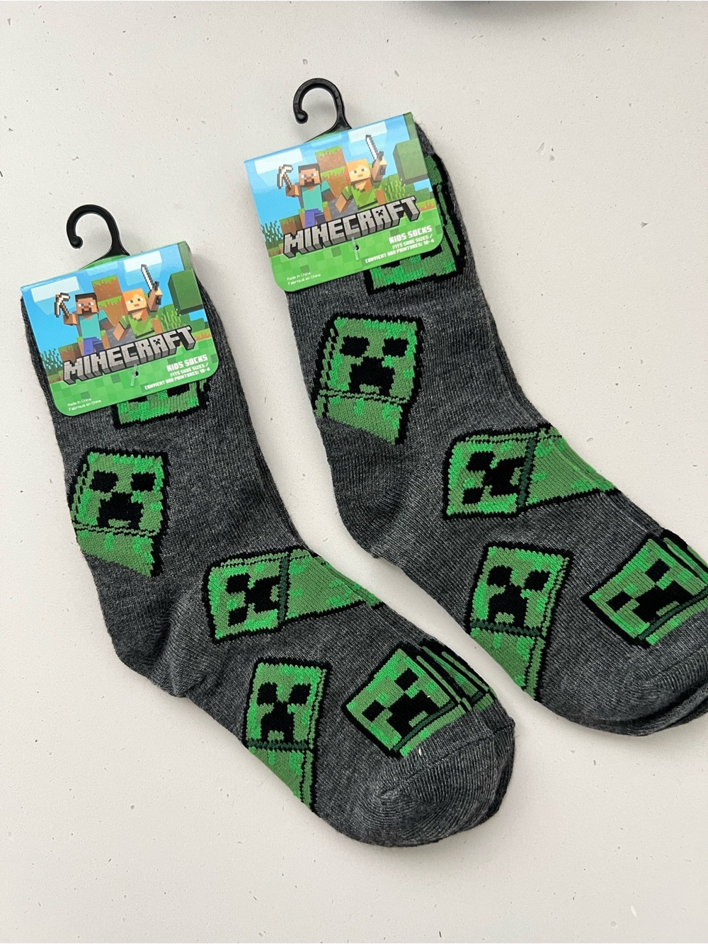 Minecraft Creeper Kids Socks 10 Pair Bundle NWT Shoe Size 4-10
